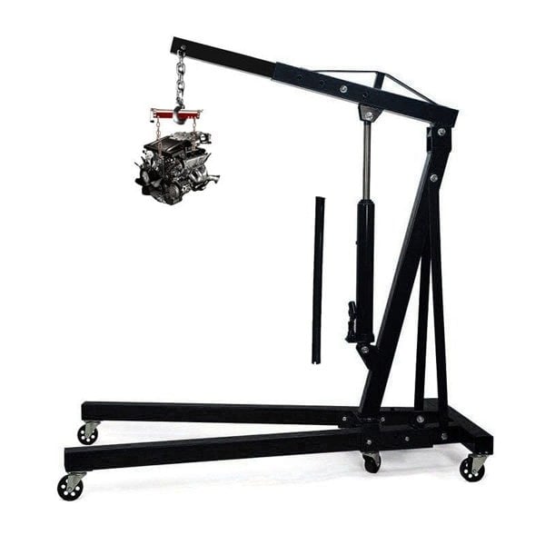 Portable Hydraulic Engine Crane 2 Ton 4400lb Folding Hoist with Hooks Living and Home