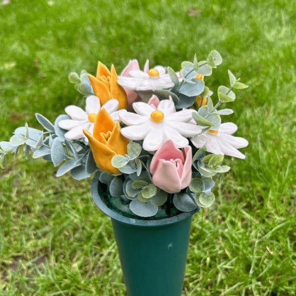 Memorials Direct Colourful Garden Grave Pot