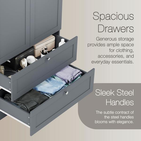 Vida Designs Altino 2 Door 2 Drawer Wardrobe