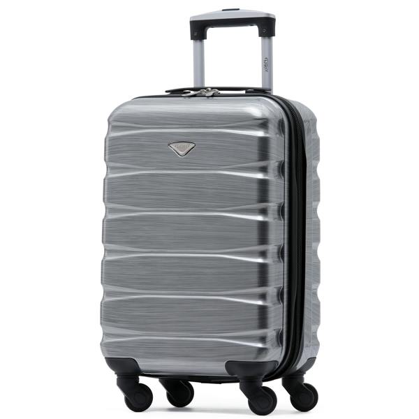 Flight Knight 55x35x20cm Cabin Carry Bag Hard Shell Suitcase 100+ Airline Approved