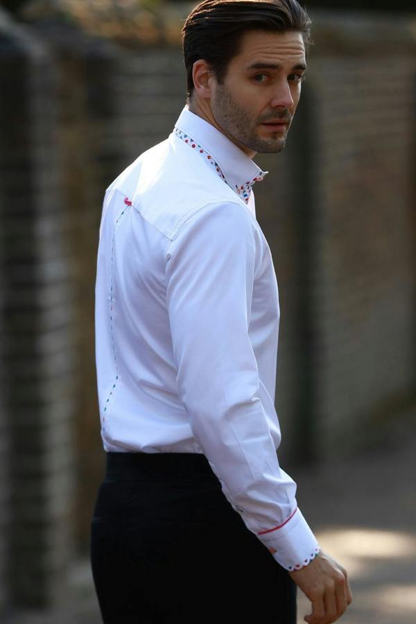 PLAIN DOUBLE COLLAR LONG SLEEVE - Claudio Lugli Shirts
