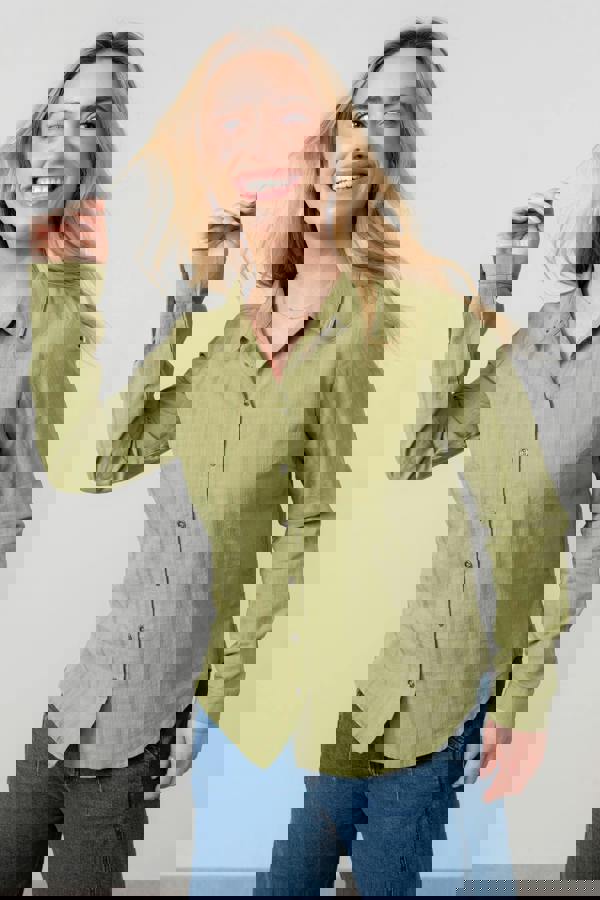 Lily & Me Patsy Organic Cotton Check Shirt Moss