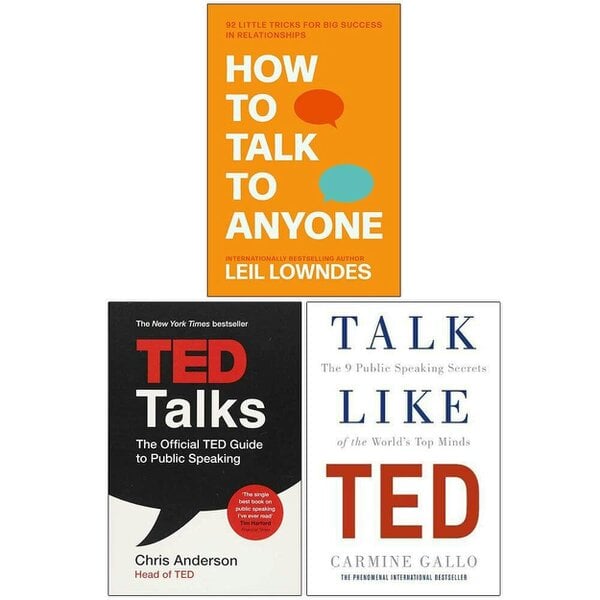 How to Talk to Anyone, Ted Talks, Talk Like Ted 3 Books Collection Set