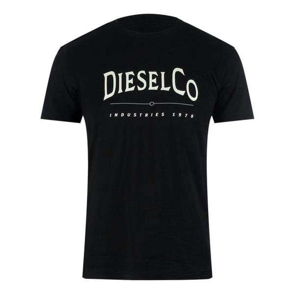 Diesel Mens Industries Premium Cotton T-Shirt - Black - 