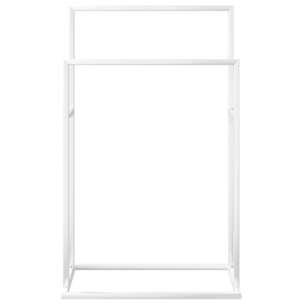 Berkfield Freestanding Towel Rack White 48x24x78.5 cm Iron