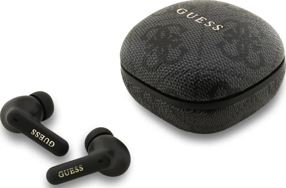 Guess 4G Classic Metal Logo TWS ENC Earphones Black - GUTWST3P4EGK
