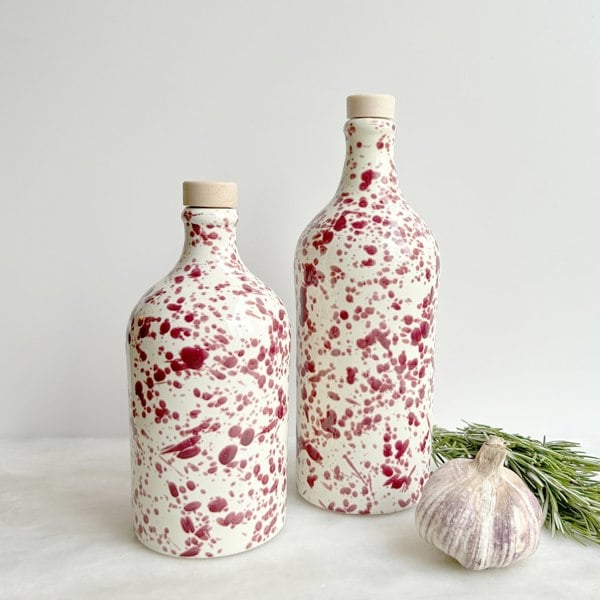 Hot Pottery Cranberry Oil & Vinegar Bottle