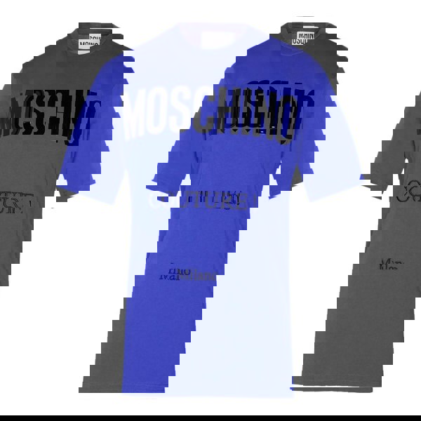 Moschino Couture Gloss Logo Blue T-Shirt