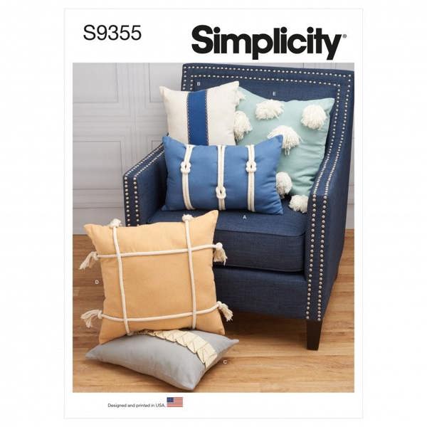 Simplicity Sewing Pattern 9355, Cushions OS (One Size) - Easy