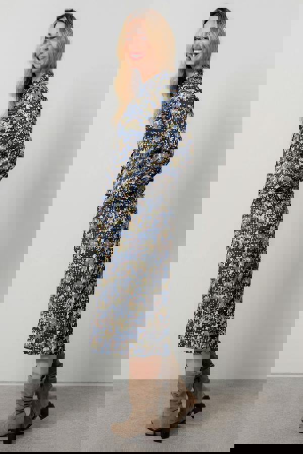 Lily & Me Anya Midi Shirt Dress Navy