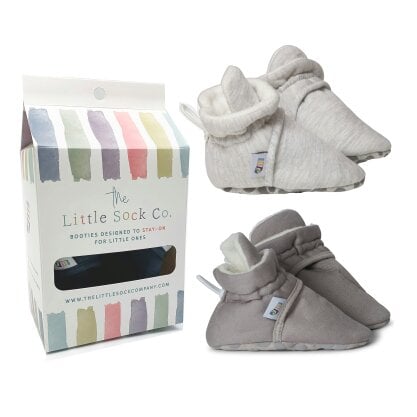 Little Sock Co. 2 Pack of Stay-on, Non-Slip Booties - Mix 'n' Match Colours