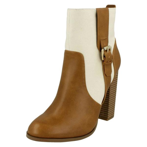 Anne Michelle Ladies Anne Michelle Block Heel Ankle Boots