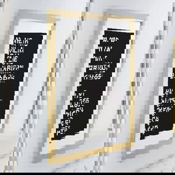 Personalised Memento Company Personalised Typography Oak Poster Frame