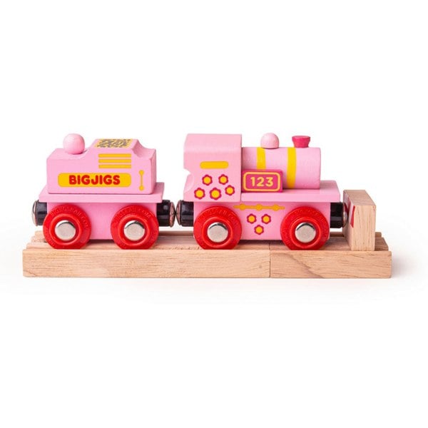 Bigjigs Rail Pink 123 Engine