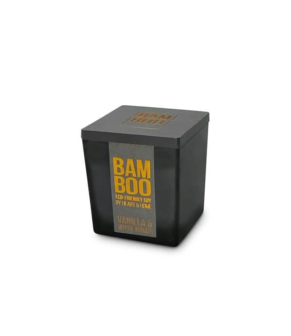 BAMBOO Vanilla & White Woods - Bamboo Small Jar Candle