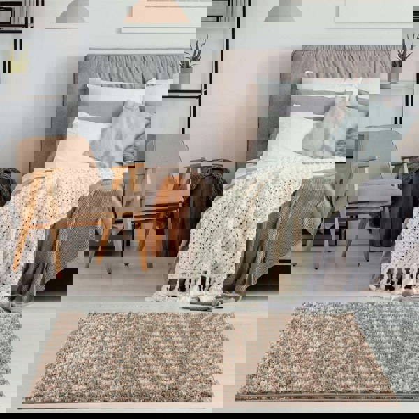 Moroccan-style thick shaggy rug 30 mm pile, non-shedding, pet-friendly, and easy to clean