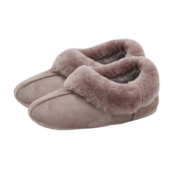 Eastern Counties Leather Womens/Ladies Full Sheepskin Turn Slippers - Mink