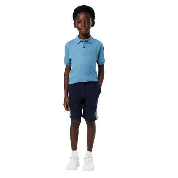 Lacoste Childrens/Kids Fleece Colour Block Sweat Shorts - Navy - 