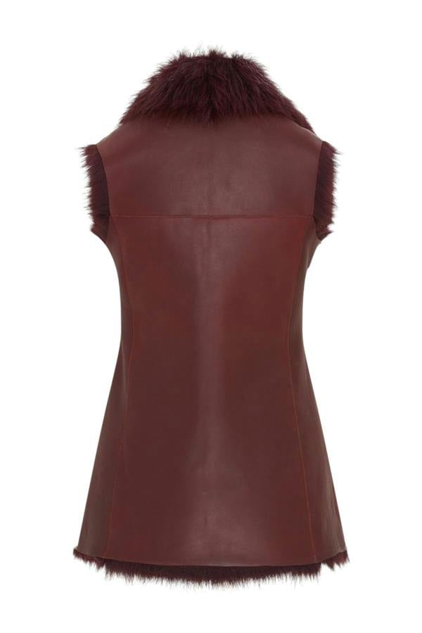 Infinity Leather Women's Toscana Shearling Nappa Leather Sheepskin Gilet - Parkes