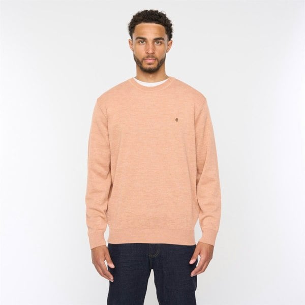 Gabicci G54K04 Mens Plain Crew Kneck Knit Gabicci Classic - PEACH