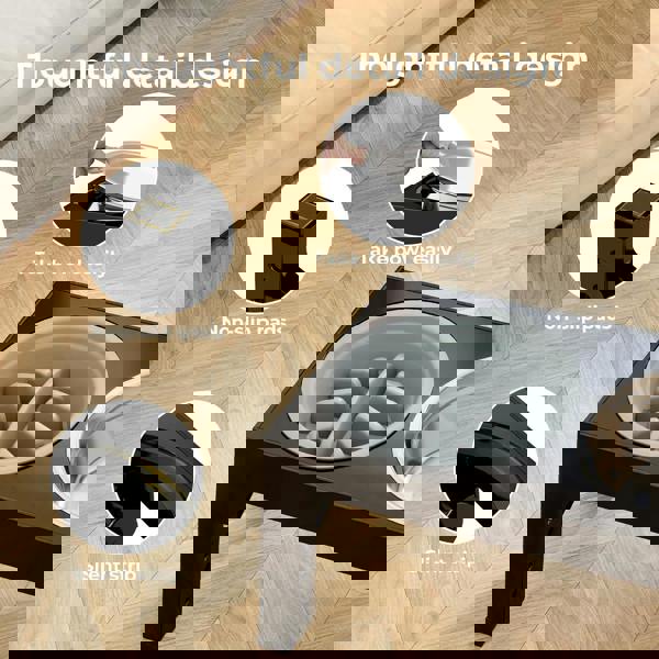 Skylos Elevated Pet Feeder Raised Dog Food Water Feeding Bowl Adjustable Folding