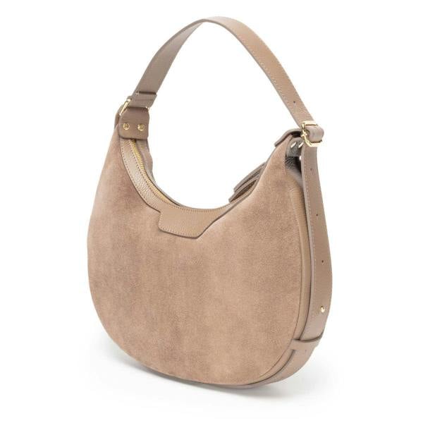 Elie Beaumont Crescent Suede Bag - Taupe