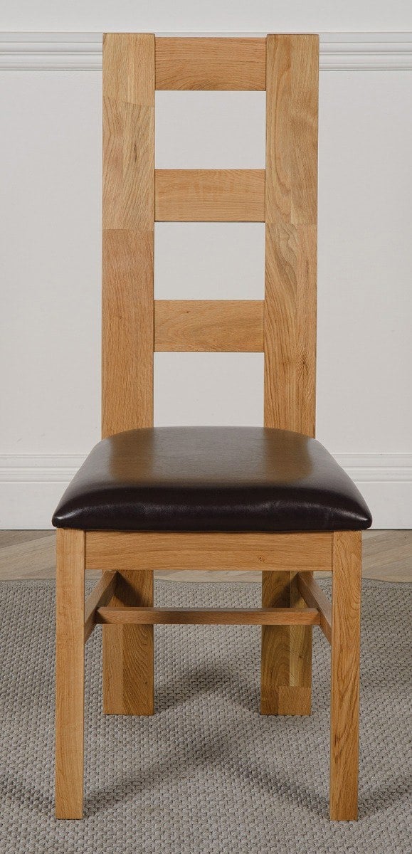 That's Furniture Oslo 90 x 90cm Small Square Oak Dining Set with 4 Yale Oak Chairs