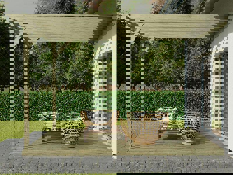 Arbor Garden Solutions Wall Mounted Pergola and Decking Kit Ovolo Design