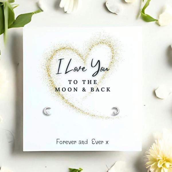 Aye Do Gifts Love You To The Moon & Back Earrings with Gift Card