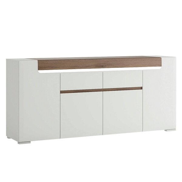 Wyld Haus Lisbon Wide 4 Door 2 Drawer Sideboard Modern with LED Lighting