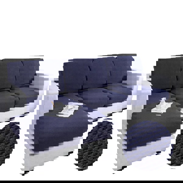 Anyhouz Anyseat Sofa Cover Navy Polyester Thick Stretchable Cushion For Living Room 1Pc Back Cushion