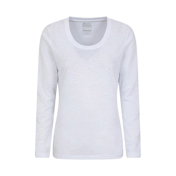 Mountain Warehouse Women's Agra Slub Long-Sleeved Top - White