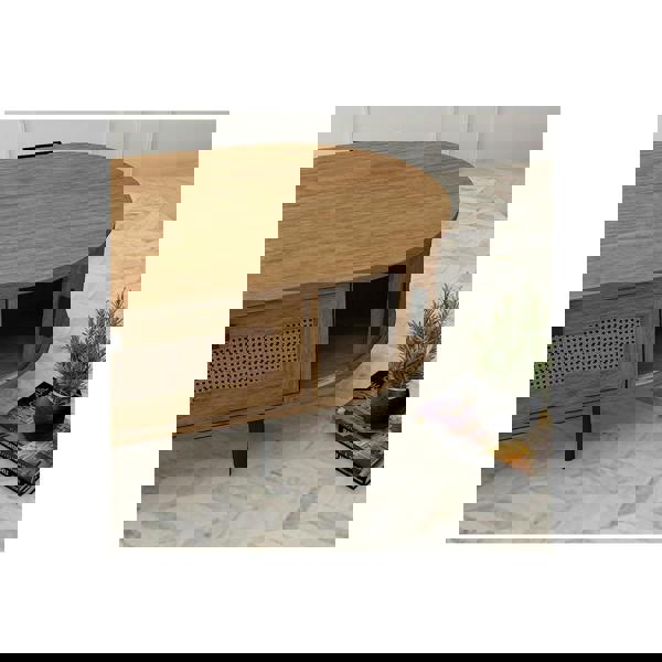 Inside view of one of the coffee tables cupboards.