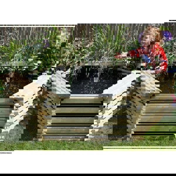 5.5ft 100 Gallon Hexagonal Wooden Norlog Pond, 1670mm wide, 410mm high