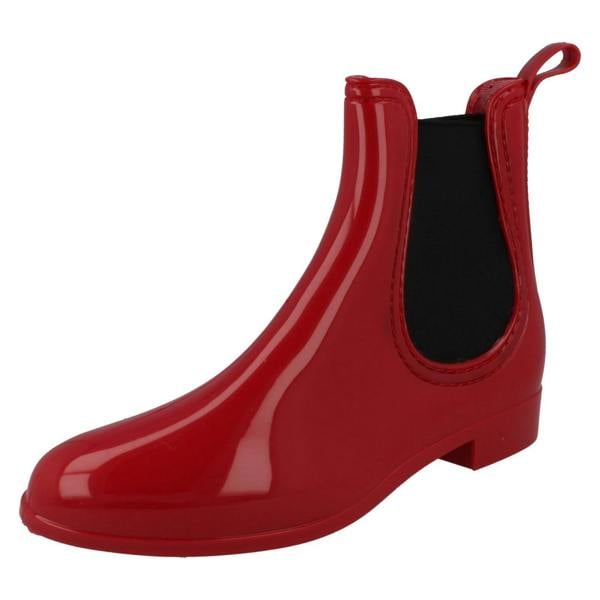 Spot On Ladies Spot On Flat Ankle Wellington Boots X1211
