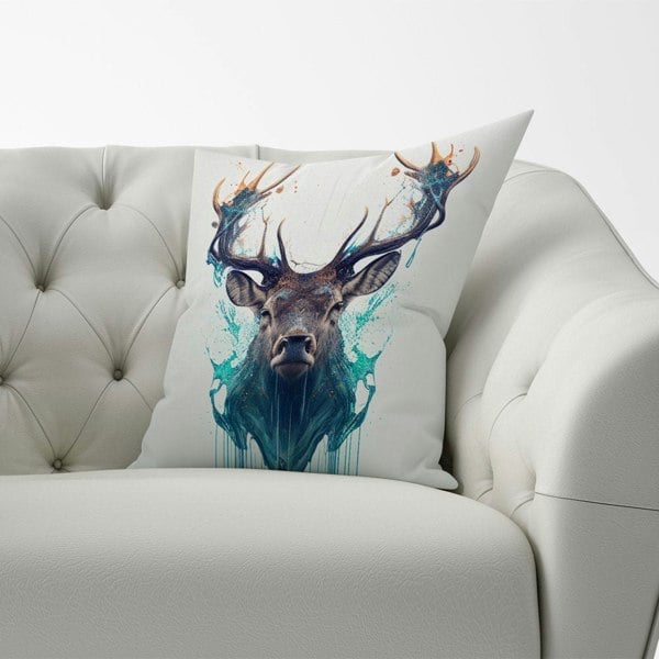 Warren Reed Stag Face Splashart Cushions