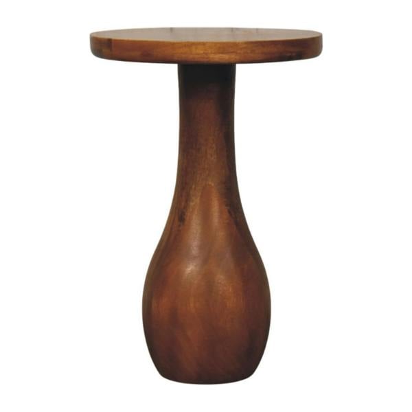 Artisan Furniture Solid Mango wood Curved Base Side Table