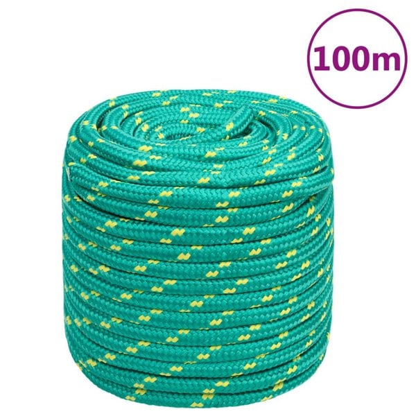 Berkfield Boat Rope Green 16 mm 100 m Polypropylene