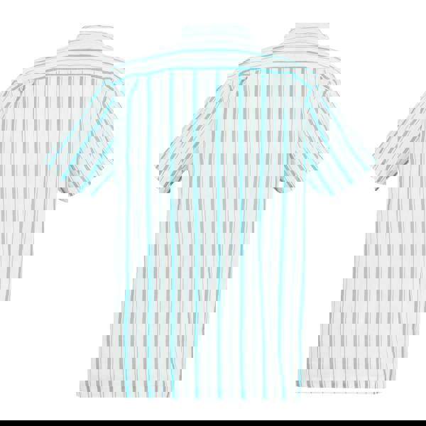 Regatta Mens Hadlin Striped Shirt - White/Nordic Blue - 