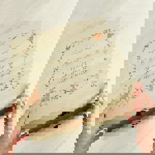 Personalised Memento Company Personalised Woodland Animal Large Wooden Keepsake Box