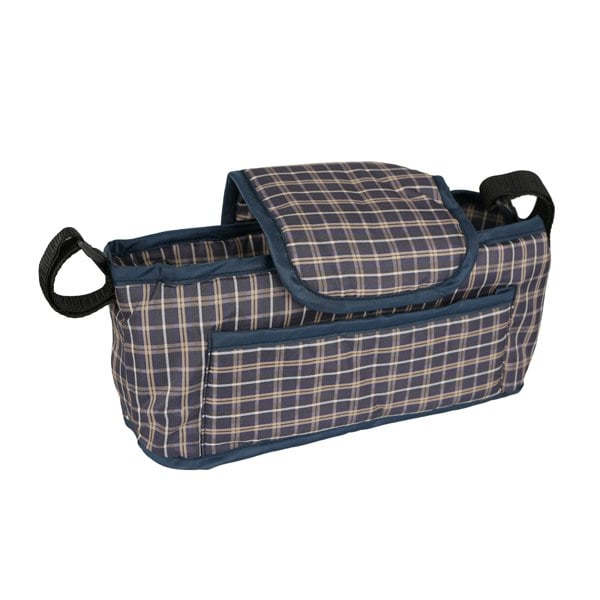 Monstershop Pet Stroller Caddy Bag - Blue Tartan