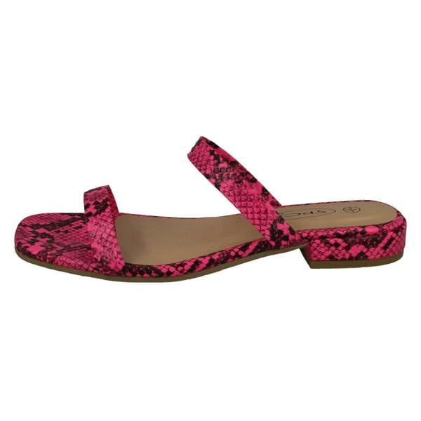 Spot On Ladies Spot On Snake Print Sandals F00254