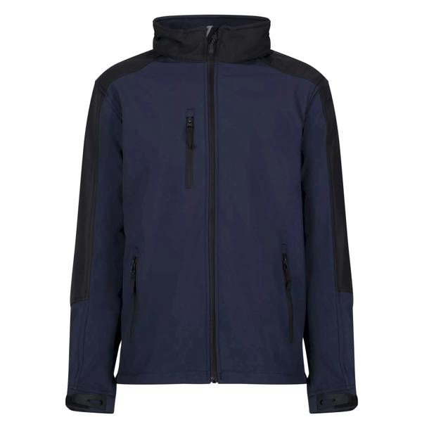 Regatta Reid Mens Softshell Wind Resistant Water Repellent Jacket - Navy Blue