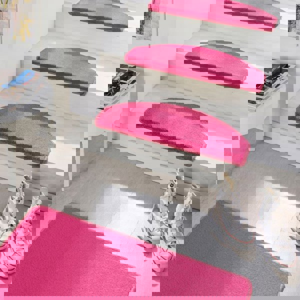 Modern Plain Pink Rug – Soft Short Pile