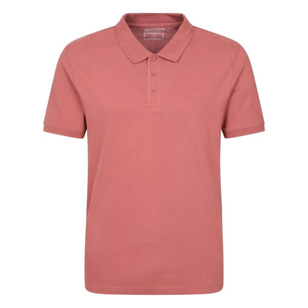 Mountain Warehouse Mens Dawnay Textured Pique Polo Shirt - Rust - 