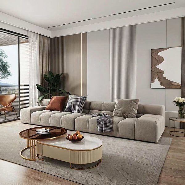 Grant Four Seater Sofa, Grey Velvet-Rit Concept-Rit Concept