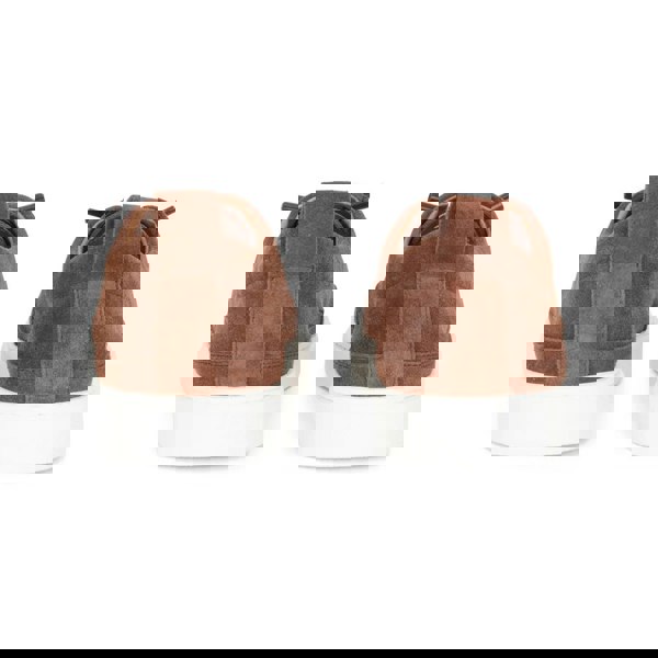 Justin Reess Josh - Men's Brown Suede Leather Trainers