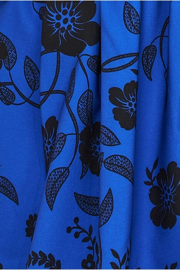 Goddiva Printed Off The Shoulder Midi Dress - Royalblue by Goddiva