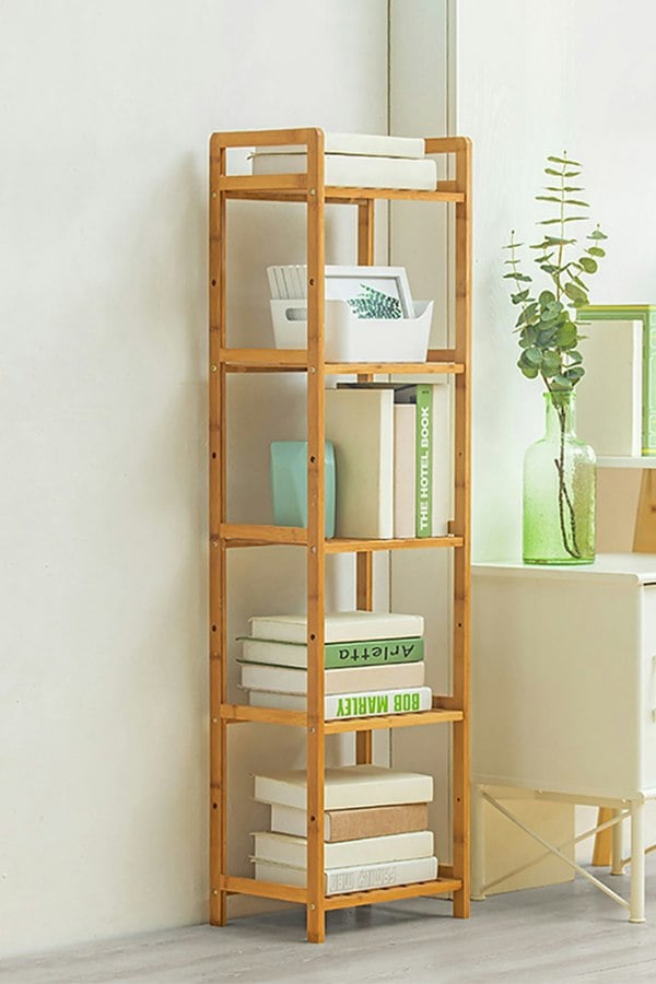 Living and Home 5 Tier Wood Audriel Bookcase
