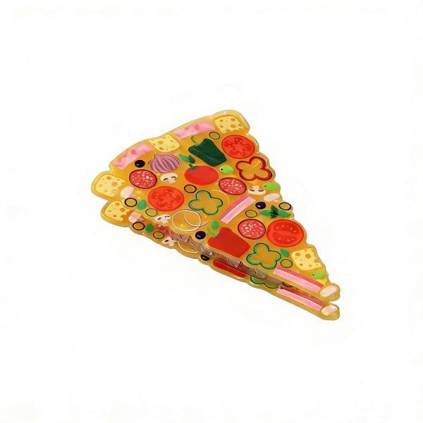 Gold Trip Pizza Claw Clip